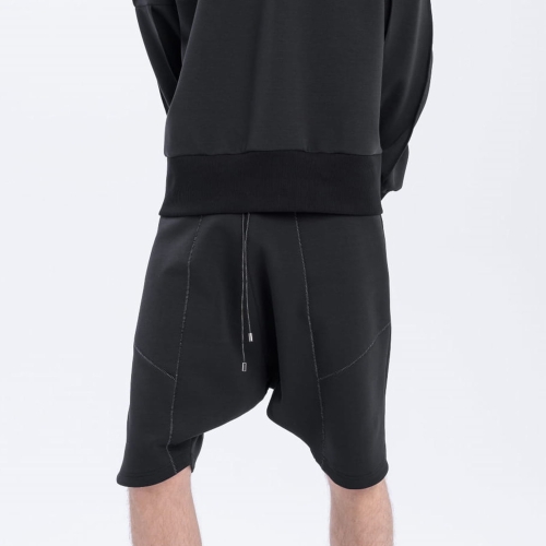 szorty czarne dresowe męskie oversize baggy low streetwear polska moda.jpg