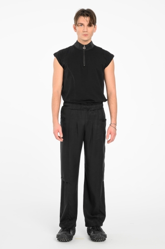 Spodnie lekkie letnie wiskozowe długie męskie eleganckie czarne antracyt (2).jpg