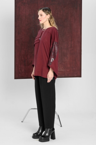 BOLD ICON bluzka burgundowa synthetic oversize (1).jpg