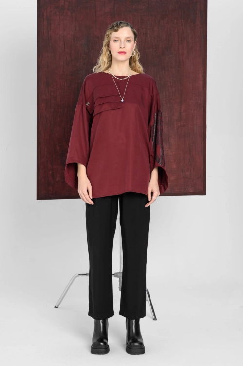 BOLD ICON bluzka burgundowa synthetic oversize (2).jpg