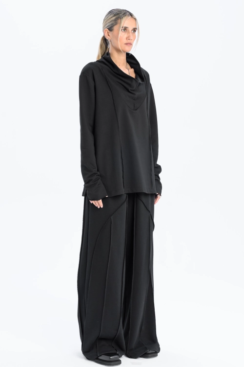 Damski longsleeve z tubą czarny synthetic  (6).jpg