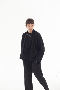 Lekka marynarka czarna narzutka męska bluza oddychająca do biura casual japan style (1).jpg