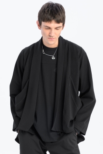 Lekka marynarka czarna narzutka męska bluza oddychająca do biura casual japan style (3).jpg