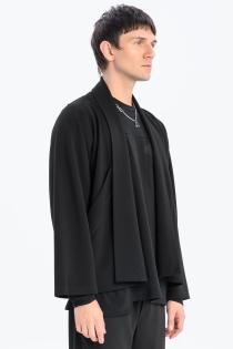 Lekka marynarka czarna narzutka męska bluza oddychająca do biura casual japan style (5).jpg