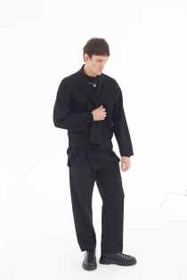 Lekka marynarka czarna narzutka męska bluza oddychająca do biura casual japan style (7).jpg