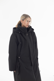 Płaszcz climashield na zimę ciepły długi taliowany z kapturem ocieplany czarny all black designer exclusive (31).jpg