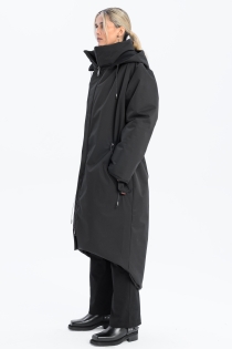 Płaszcz climashield na zimę ciepły długi taliowany z kapturem ocieplany czarny all black designer exclusive (2).jpg