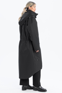 Płaszcz climashield na zimę ciepły długi taliowany z kapturem ocieplany czarny all black designer exclusive (3).jpg