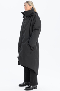 Płaszcz climashield na zimę ciepły długi taliowany z kapturem ocieplany czarny all black designer exclusive (9).jpg