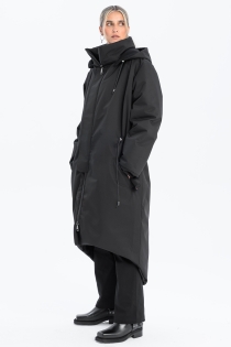 Płaszcz climashield na zimę ciepły długi taliowany z kapturem ocieplany czarny all black designer exclusive (18).jpg