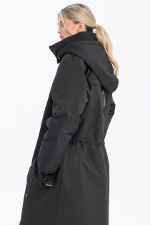 Płaszcz climashield na zimę ciepły długi taliowany z kapturem ocieplany czarny all black designer exclusive (20).jpg