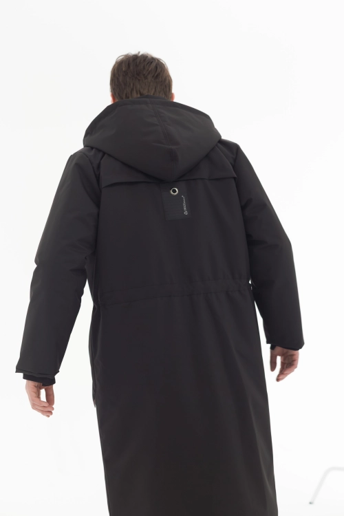 Płaszcz climashield na zimę ciepły długi taliowany z kapturem ocieplany czarny all black designer exclusive męski (25).jpg