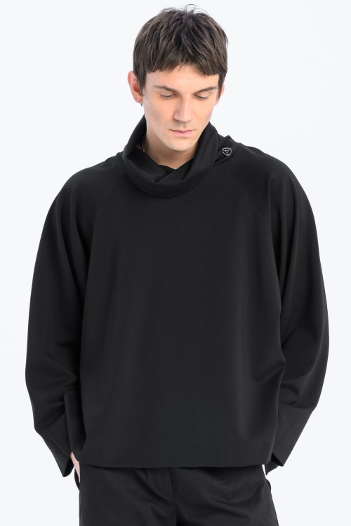 Bluza longsleeve z tubą oversize czarna rayon synthetic oddychająca (4).jpg