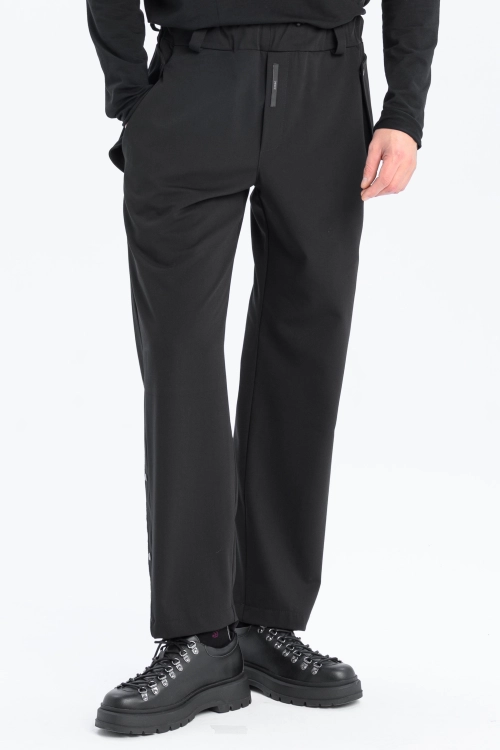 Spodnie eleganckie szerokie garniturowe casual do biura czarne high fashion z detalami loose fit proste (6).jpg
