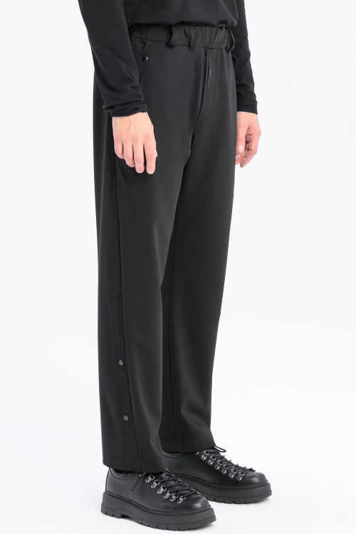 Spodnie eleganckie szerokie garniturowe casual do biura czarne high fashion z detalami loose fit proste (1).jpg