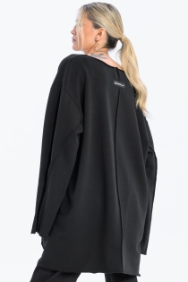 Bluza dresowa z przeszyciami szeroki dekolt bawełna szlachetna surowe wykończenie (6).jpg