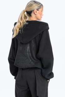 Bluza awangardowa z panelem linoryt czarna synthetic rozpinana duży kaptur (4).jpg