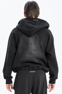 Bluza awangardowa z panelem linoryt czarna synthetic rozpinana duży kaptur (2).jpg