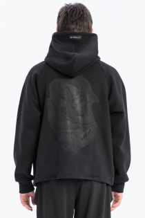 Bluza awangardowa z panelem linoryt czarna synthetic rozpinana duży kaptur (6).jpg