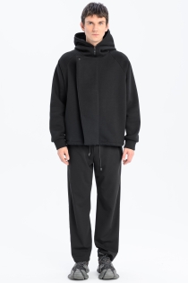 Bluza awangardowa z panelem linoryt czarna synthetic rozpinana duży kaptur (8).jpg