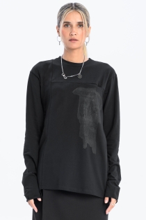 longsleeve oversize damski dopasowany linoryt bawełna synthetic czarny made in poland basic (9).jpg