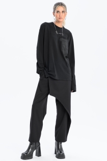 longsleeve oversize damski dopasowany linoryt bawełna synthetic czarny made in poland basic (1).jpg