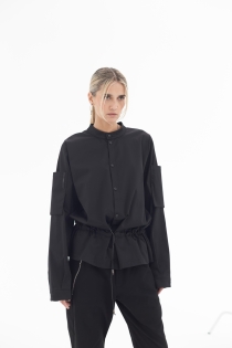 koszula oversize bluzowana awangardowa japanstyle czarna made in poland high fashion (6).jpg