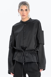 koszula oversize bluzowana awangardowa japanstyle czarna made in poland high fashion (13).jpg