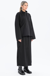 Spódnica synthetic oversize czarna ołówkowa z rozporkami rozpinana gothic długa (13).jpg