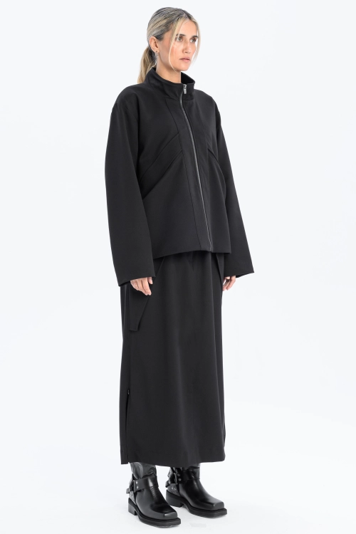 Spódnica synthetic oversize czarna ołówkowa z rozporkami rozpinana gothic długa (13).jpg