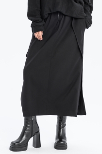 Spódnica synthetic oversize czarna ołówkowa z rozporkami rozpinana gothic długa (16).jpg