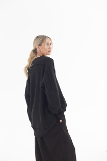 Spódnica synthetic oversize czarna ołówkowa z rozporkami rozpinana gothic długa (5).jpg