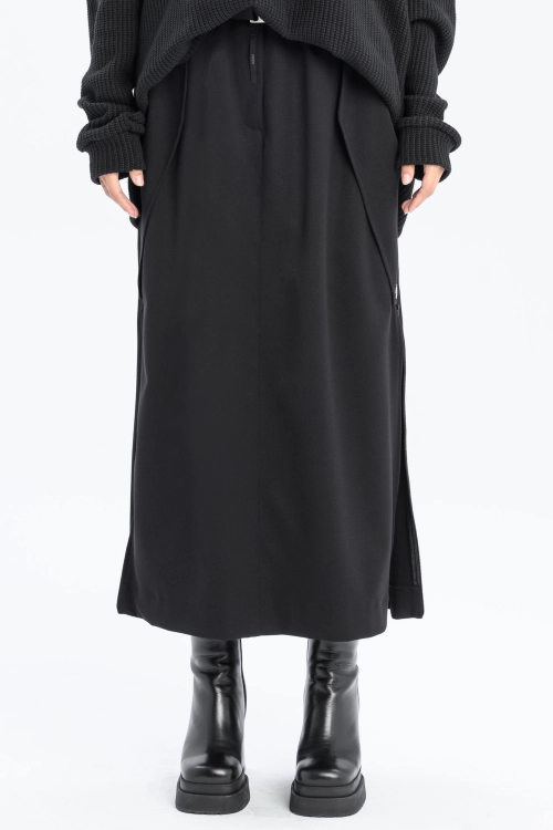 Spódnica synthetic oversize czarna ołówkowa z rozporkami rozpinana gothic długa (7).jpg