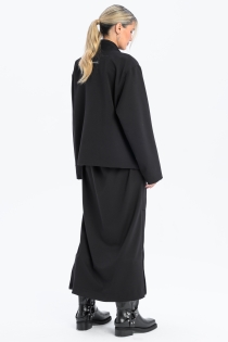 Spódnica synthetic oversize czarna ołówkowa z rozporkami rozpinana gothic długa (10).jpg