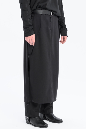Spódnica synthetic oversize czarna ołówkowa z rozporkami rozpinana gothic długa (5).jpg