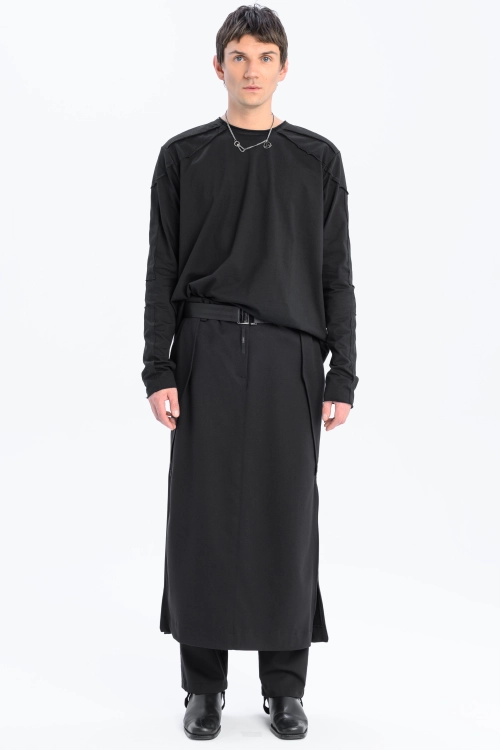 Spódnica synthetic oversize czarna ołówkowa z rozporkami rozpinana gothic długa (6).jpg