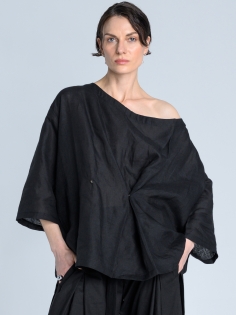 SS26 bluzka koszulowa len damska oversize made in poland czarna_0006_KJ6_0614 copy.jpg