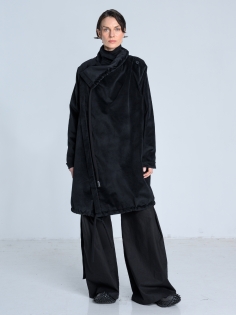 SS26 płaszcz lekki aksamit welur bluza długa_0001_KJ6_0691.jpg