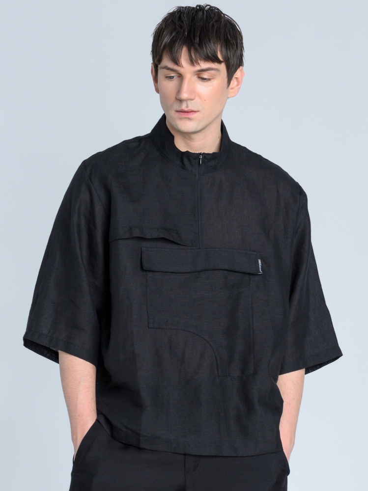 SS26 koszula len european flax ekskluzywna z krótkim rękawem azjatycka ze stójką japan style_0005_KJ6_9045 copy.jpg