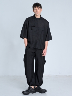 SS26 koszula len european flax ekskluzywna z krótkim rękawem azjatycka ze stójką japan style_0007_KJ6_9043.jpg