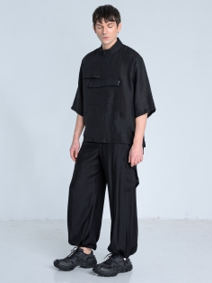 SS26 koszula len european flax ekskluzywna z krótkim rękawem azjatycka ze stójką japan style_0003_KJ6_9051.jpg