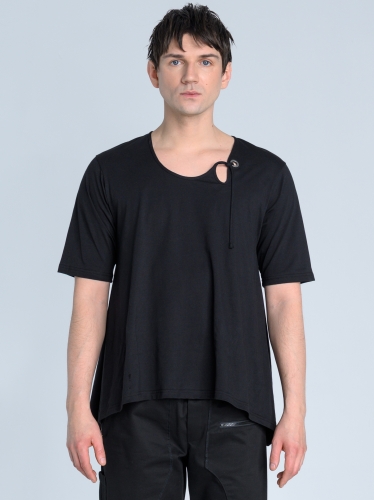 SS26 t-shirt męski z dekoltem oversize lekki na lato czarny_0006_KJ6_9727 copy.jpg
