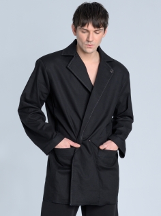 SS26 marynarka lniana lekka czarna przewiewna płaszczowa made in Poland_0005_KJ6_0545 copy.jpg