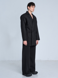 SS26 marynarka lniana lekka czarna przewiewna płaszczowa made in Poland_0009_KJ6_0538.jpg